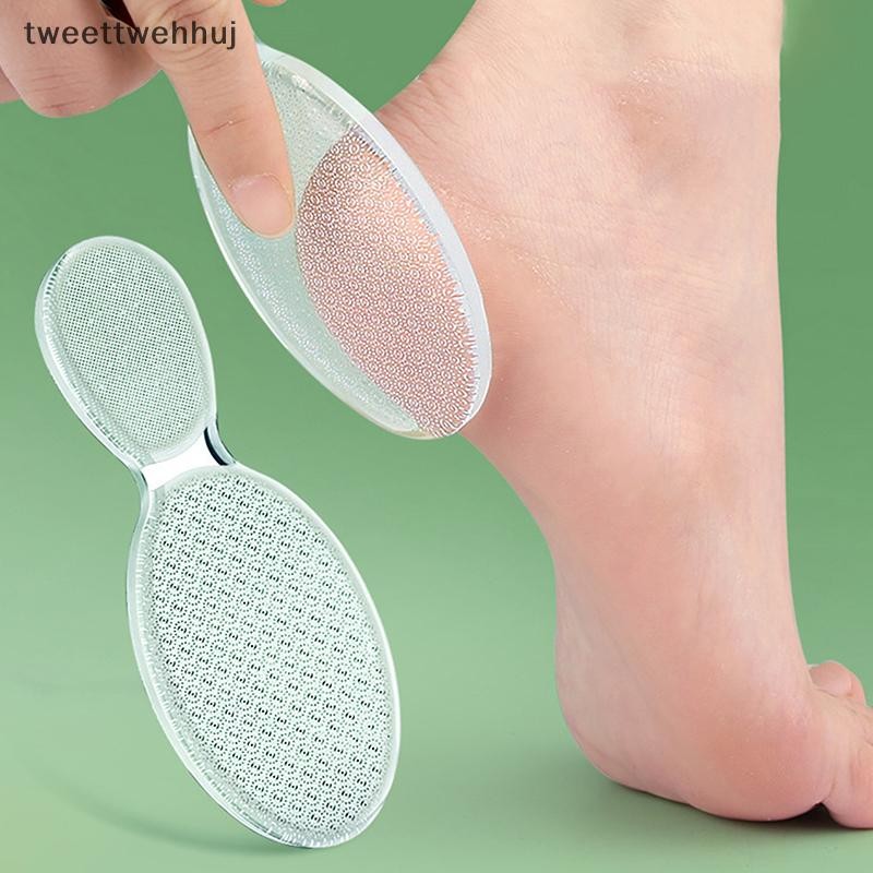 Tw แก้วสองด้านเท้า Rasp ส้นแฟ้ม Hard Dead Skin แคลลัส Remover Exfoliaag Pedicure Care แฟ้มเท้าเครื่องมือ huj
