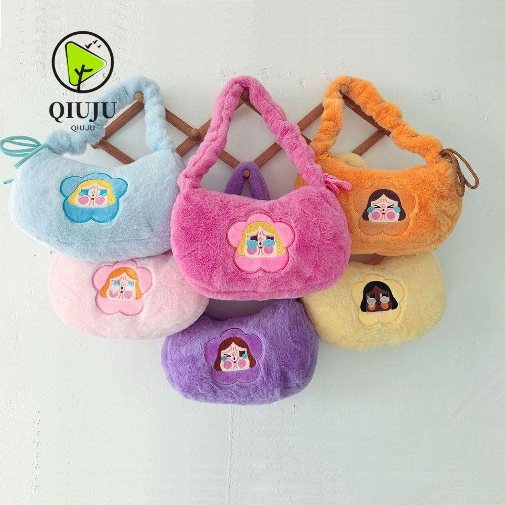 Qiju Underarm Bag, POPMART Plush Shoulder Bag, Hot Sale The Powerpuff Girls Portable Casual Commuting Bag