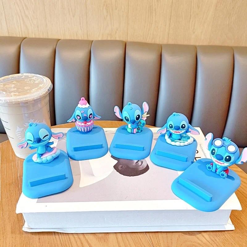 Disney ใหม่ Creative Pvc Stitch โทรศัพท์มือถือแท็บเล็ตขาตั้งการ์ตูนเดสก์ท็อป Lazy Stand สาวหัวใจของขวัญชิ้น