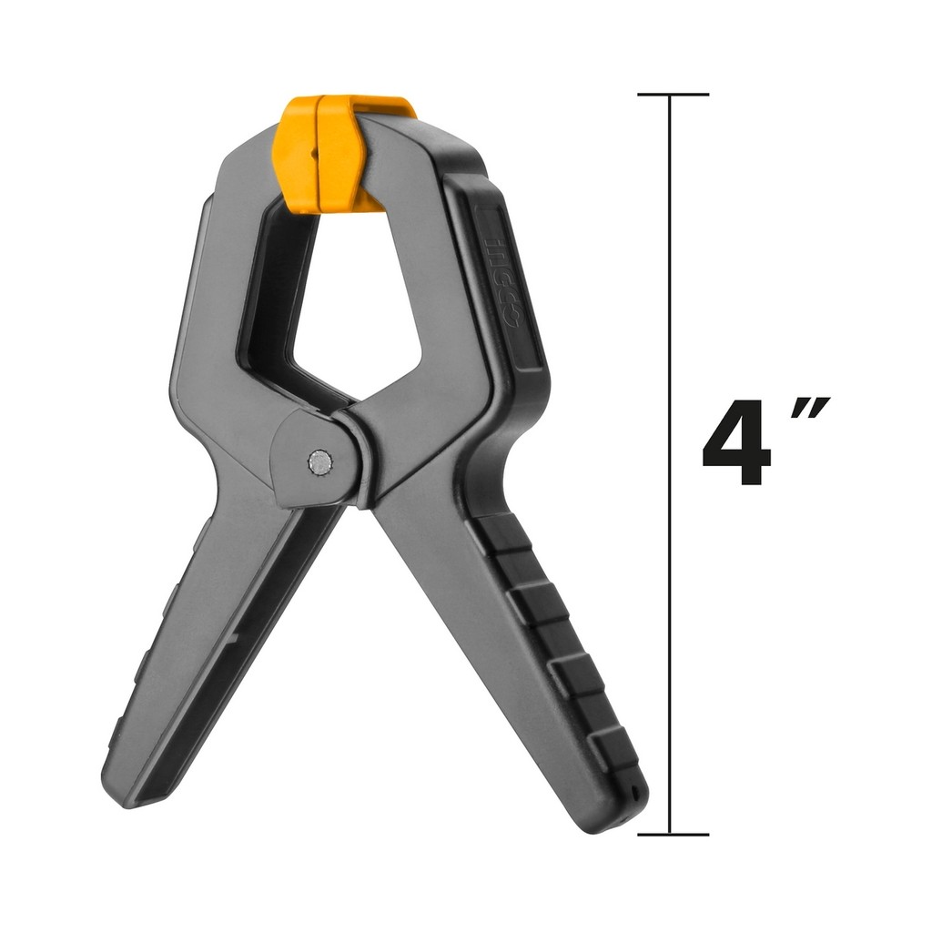 สปริงแคลมป์พลาสติก ขนาด 4" INGCO รุ่น HQSC0204 สำหรับจับงานไม้ แรงบีบสูงสุด 12 KGS