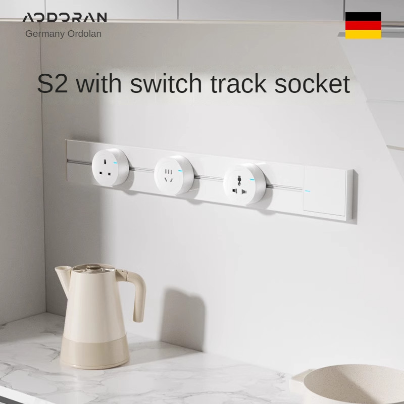 รางไฟ Odoran S2 พร้อมสวิตช์ 13A Universal Track Socket