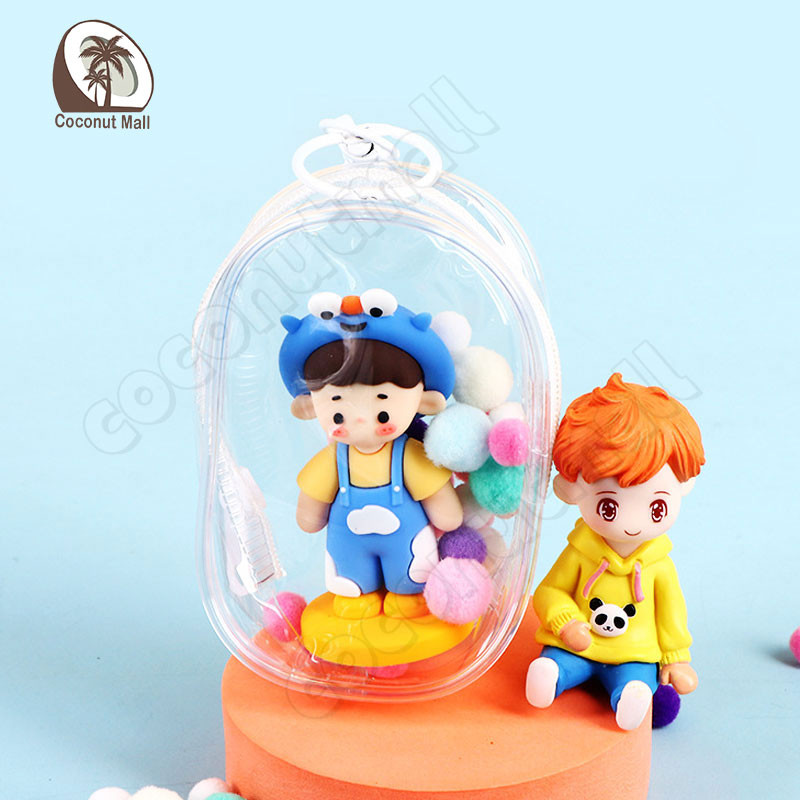 (พร้อมส่งจากไทย) กระเป๋า PVC ใส่ตุ๊กตา เคสใส่พวงกุญแจ กระเป๋าใส ใส่ตุ๊กตา / พวงกุญแจ กันฝุ่น กันแสงแดด - รูปที่ 5