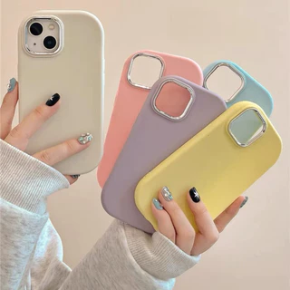 เคส For Samsung A56 A06 A55 Case Samsung A55 A05S A36 A16 A07 A17 A15 A54 A14 A34 A24 A25 A26 A12 กรอบโลหะสีทึบ