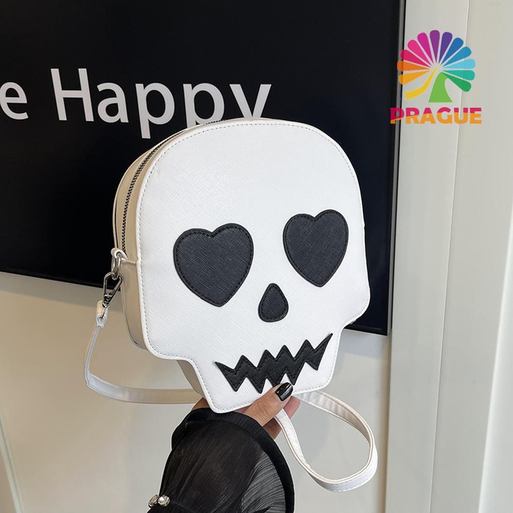 Pu Skeleton Bag Creative Crossbody Wallet Ghost Crossbody Bag Ghost Satchel Bag [prague.th]