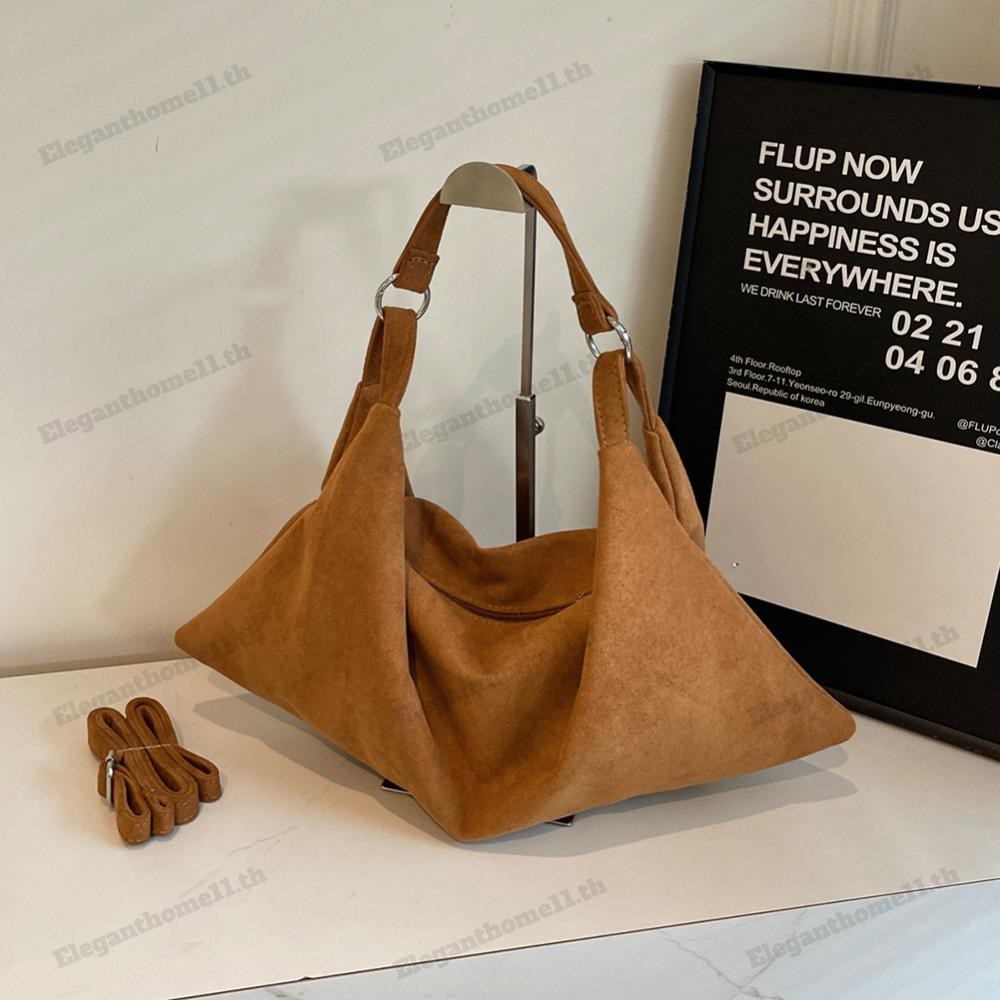 ผู้หญิง Tote กระเป๋าไหล่กระเป๋า Satchel ความจุขนาดใหญ่ Faux Suede แฟชั่นไหล่ Satchel กระเป๋าทํางาน Retro Casual สุภาพสตรี Satchel สําหรับช้อปปิ้ง Travel Work Crossbody กระเป๋า