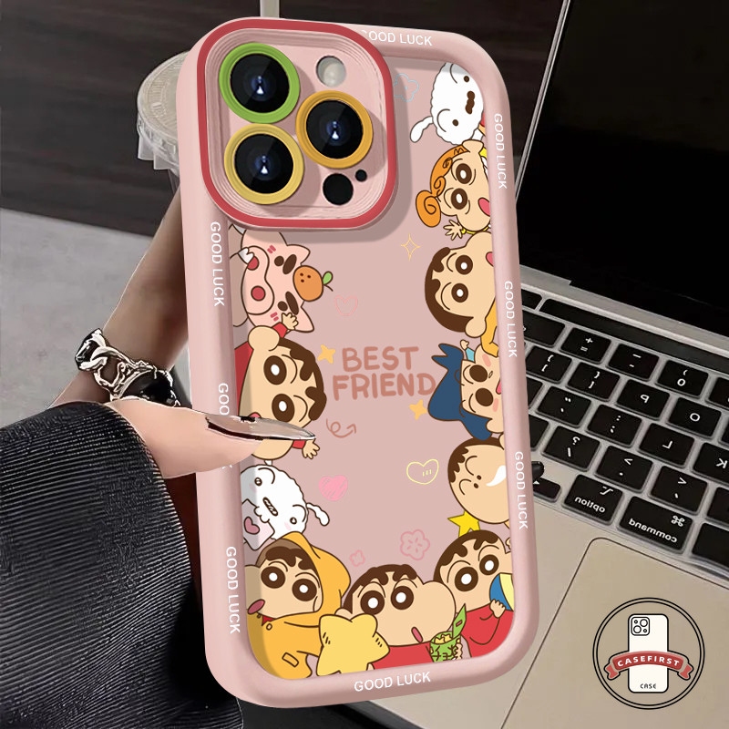 การ์ตูนดินสอสีเทียนคู่รักชินชานนุ่ม เคส Tecno Spark 20C 10C 10 20 Pro infinix Hot 40i 30 20 12 11 Play Smart 7 8 6 5 Pro ราคา ถูกที่สุด ดีลบีเคเค แกลเลอรีภาพที่ 3