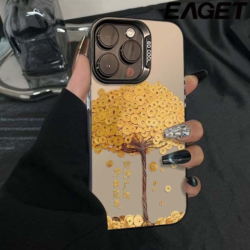 ต้นไม้เงินใหม่เหมาะสำหรับเคสโทรศัพท์มือถือ iPhone16 Apple 15promax/14 ป้องกันการล่มสลาย 13pro12 สร้างสรรค์ 11