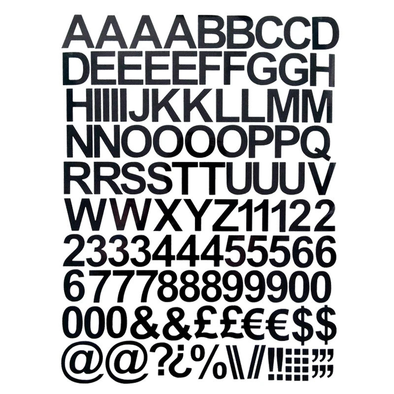 1", 2", 3" SELF ADHESIVE VINYL LETTERS & NUMBERS UPPER STICKERS CAR STICKER