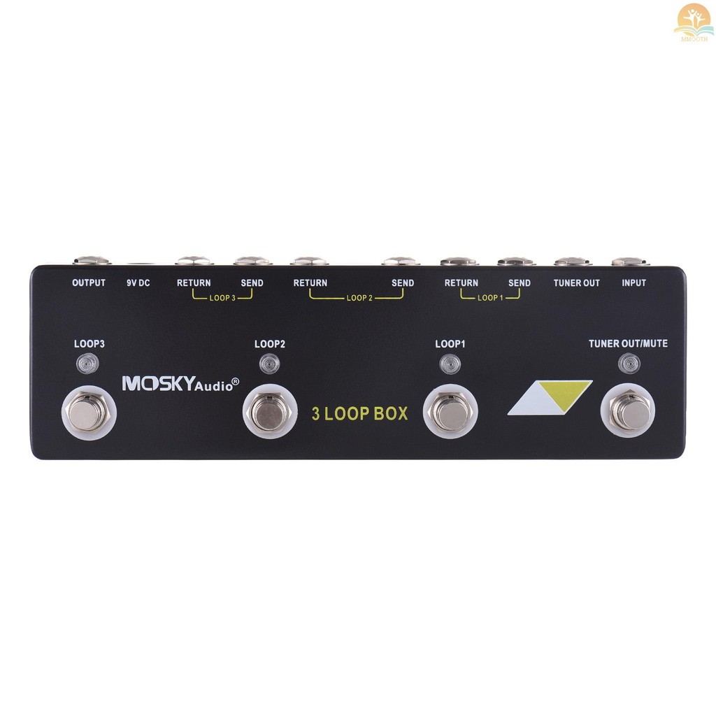 Fast Ship MOSKYAUDIO 3 Loop Box Guitar Effect Pedal with Channel Selection True Bypass Guitar Effect