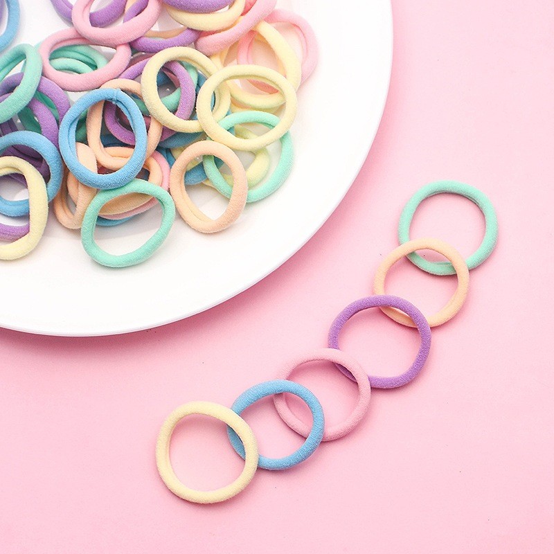 ยางรัดผมหางม้า กันลื่น ไร้รอยต่อ สไตล์เรียบง่าย 20 ชิ้น สีผสม เส้นใหญ่ สไตล์เกาหลีG3296 - รูปที่ 4