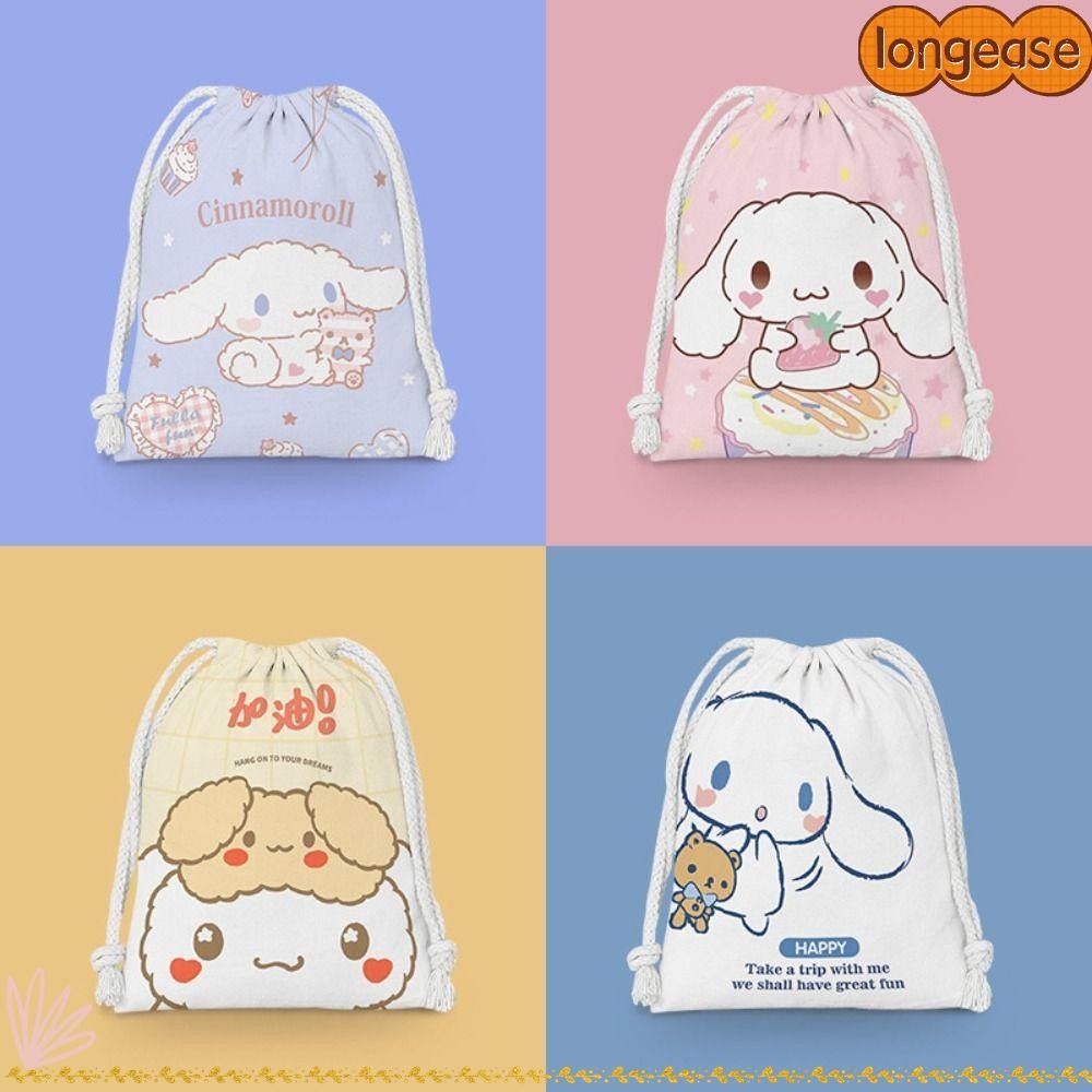 กระเป๋าเครื่องสําอาง LONGE, กระเป๋าเก็บเชือกรูด Cinnamoroll, เด็กผู้หญิงกระเป๋าใบเล็กพกพาน่ารัก