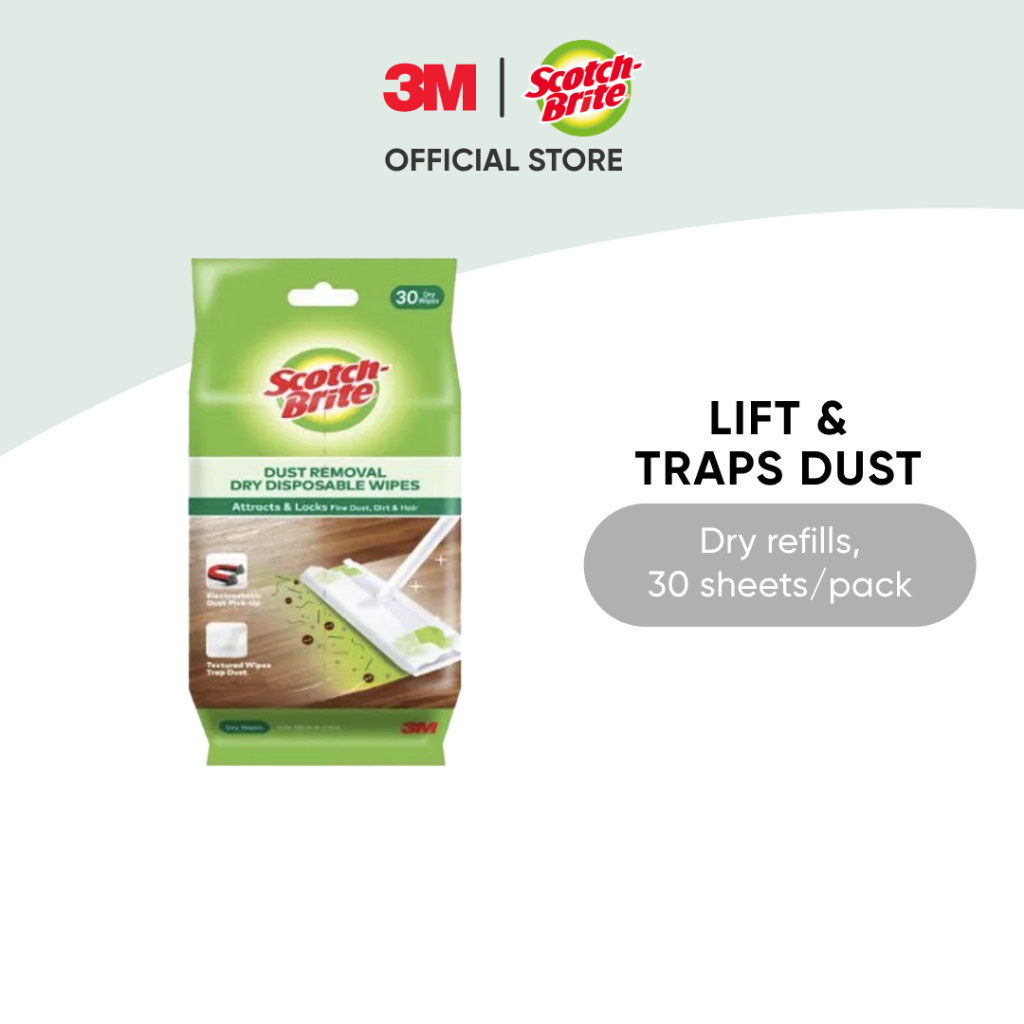 3M Scotch-Brite Easy Sweeper Plus Dry กระดาษกรองแบบใช้แล้วทิ้ง 20 ชิ้น/แพ็ค สําหรับ Easy Sweeper Plu