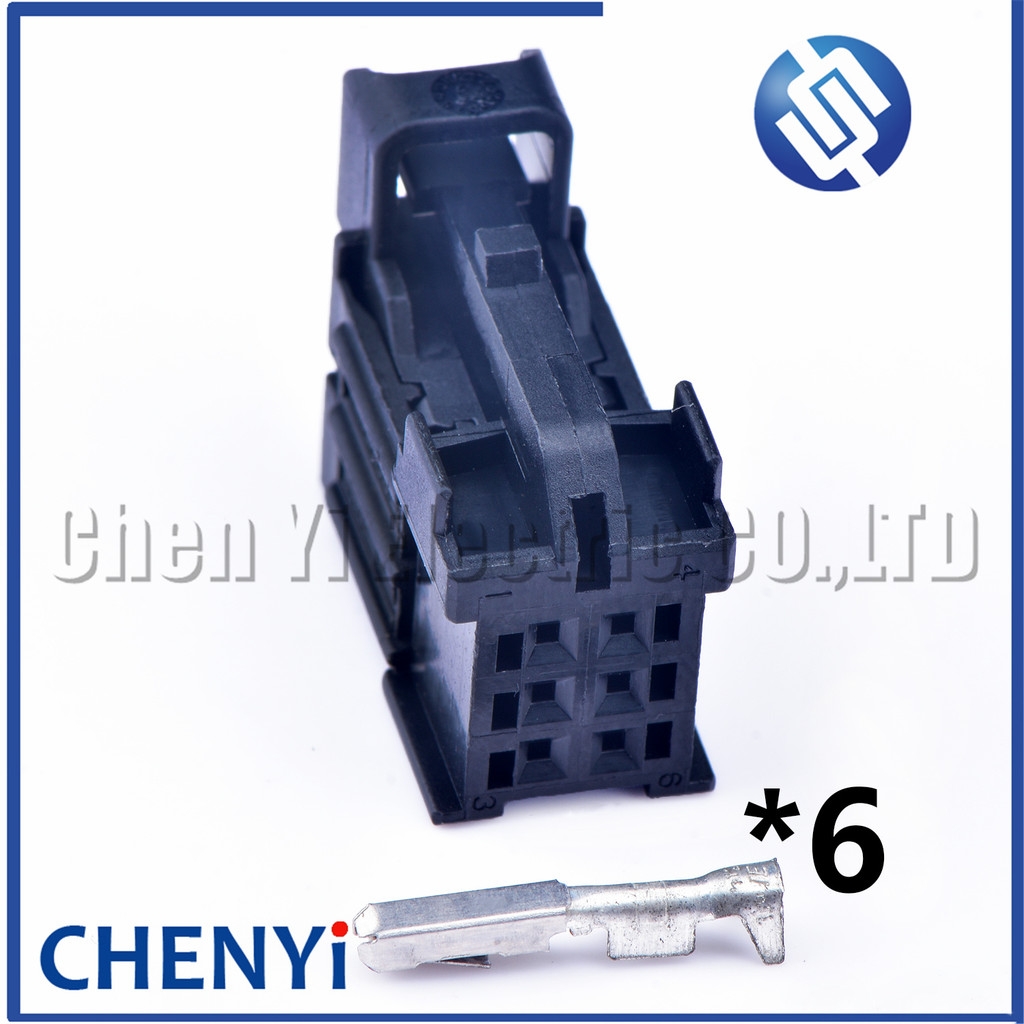 6 เข็มหมุด/ทาง ขั้วต่อรถยนต์ภายในปลั๊กไทไลท์ 1563334-1 8W0971636 8W0 971 636 พร้อมพินสําหรับ VW Audi