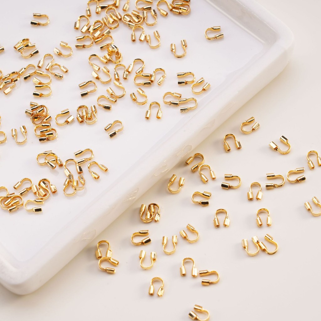 100pcs 14K ชุบทอง U เข็มกลัดทำด้วยมือ DIY สร้อยข้อมือสร้อยคอเชื่อมต่ออุปกรณ์เสริม