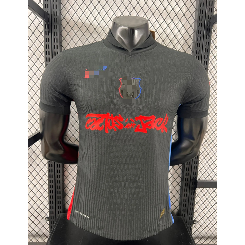 Players Edition} เสื้อแข่ง FC Barcelona X Travis Scott รุ่นลิมิเต็ด FC Barcelona Away 24/25 เสื้อเชิ
