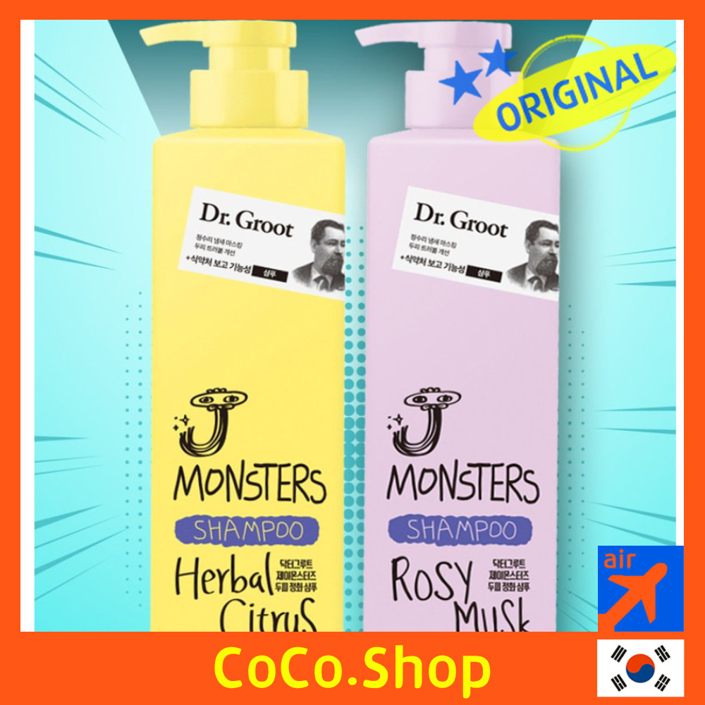 [DR.GROOT]J Monsters Shampoo Herbal Citrus 385ml,Rosy Musk 385ml
