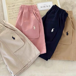 กางเกงขาสั้นสีทึบสำหรับเด็กแบบบางสำหรับฤดูร้อนกางเกงห้าส่วนล…