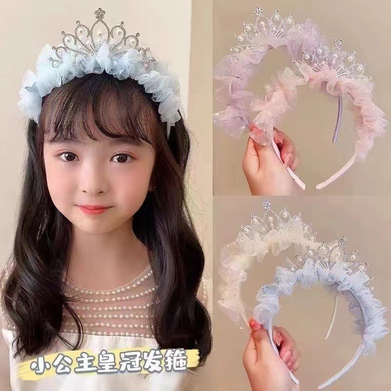 LITTLE LUXE KIDS PRINCESS CROWN HAIRBAND MARRAGE FLOWER GIRL PRINCESS CROWN