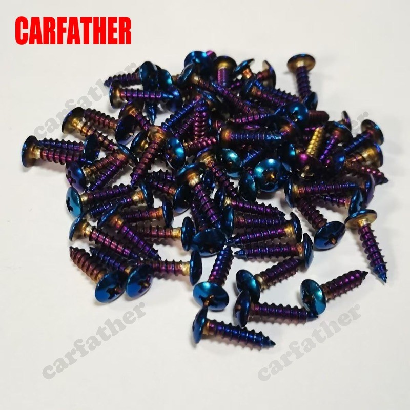 M5 ไทเทเนียมสีน้ำเงินสากล Skru ครอบคลุมไทเทเนียม Skru สำหรับ Moto LC135 V2 V3 V4 SRL110 SRL115 EGOS 