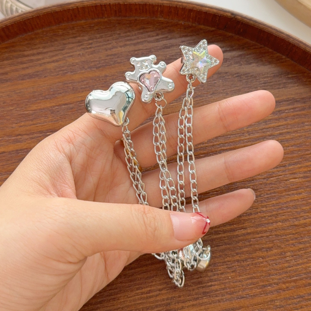 มัลติฟังก์ชั่น่ารักหมีเสื้อผ้าคลิป-แม่เหล็กเฮ็ม หมุด หัวเข็มขัดโบว์คลิปด้วยโซ่กางเกงอุปกรณ์เสริม - รูปที่ 6