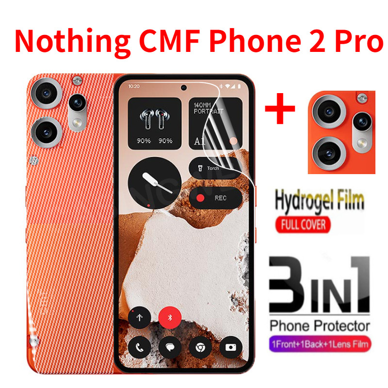 Nothing CMF Phone 2 Pro Phone2 Phone2Pro 5G 2025 ด้านหน้าด้านหลังคลุมทั้งหมดฟิล์มป้องกันกล้องด้านหลั