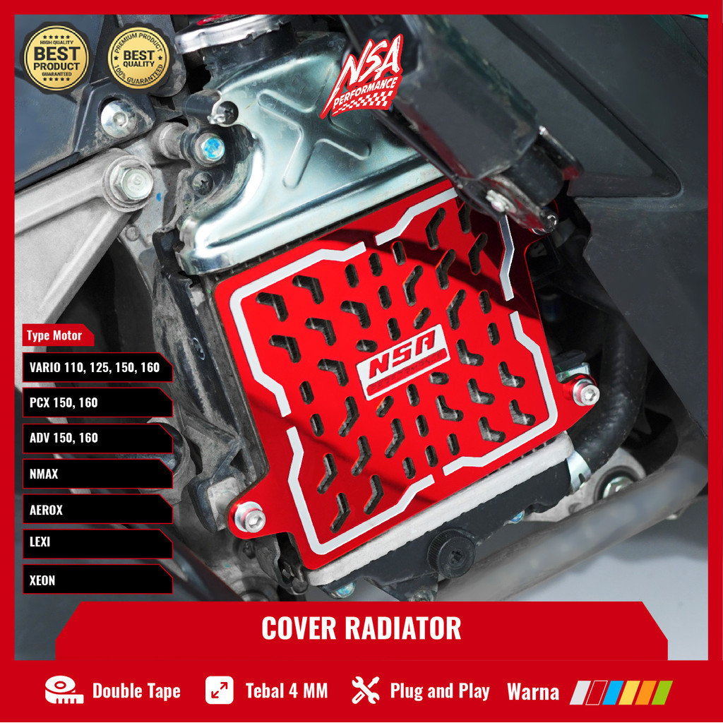 NSA COVER RADIATOR TWO TONE VARIO PCX NMAX AEROX ADV LEXI STYLO ฝาครอบหม้อน้ํา Yamaha Honda 125/150/