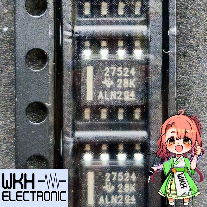EWR27 UCC27524DR UCC 27524 DR SMD SOP8 ไดรเวอร์ประตู Dual 5A Hi-Spd Low Side Pwr Driver A 595-UCC275