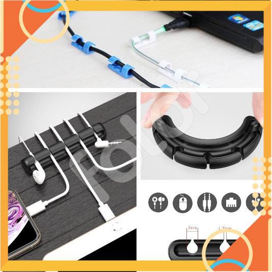 [5 ️] VI 20 CLIP BUTTONS - 5/7 SILICONE PIECES FIXED SLOTS, สาย HOLDING [HCM]