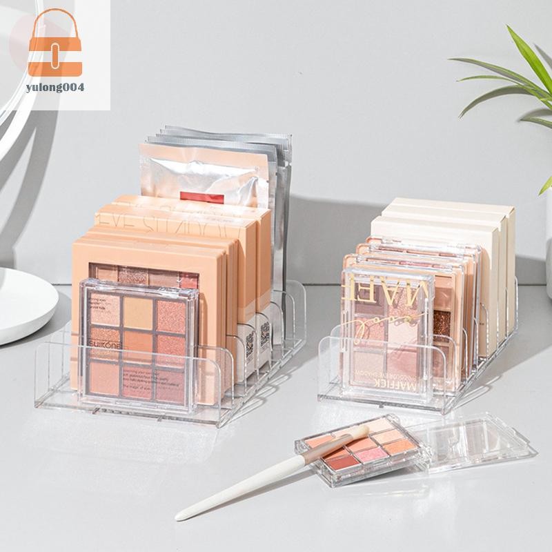 [PE] Makeup Organizer Desktop Multi-cell Display Box Makeup Blush เครื่องสําอางชั้นวาง 7partment พลาสติกอายแชโดว์ถาดกล่องเก็บ TH