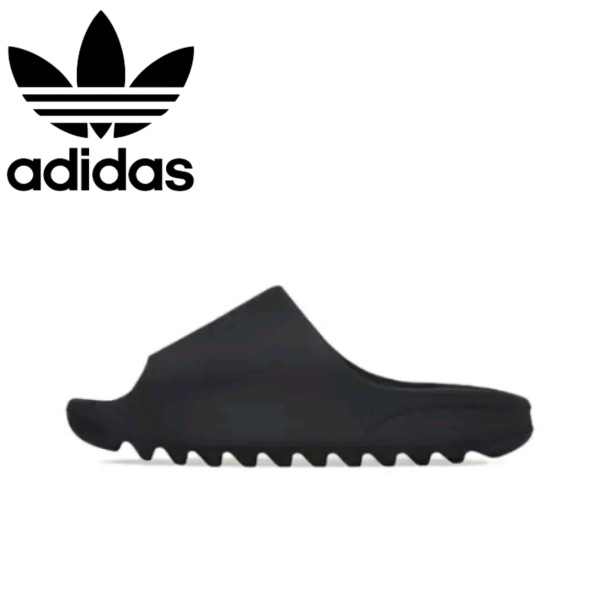 Adidas originals Yeezy Slide Black HQ6448 Unisex รองเท้าแตะ❗❗ไซส์เล็กเกินไป，ต้องซื้อไซส์ +1.5/+2EU❗❗