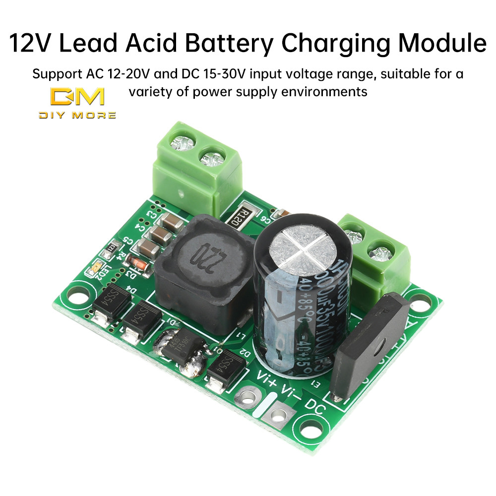 DIYMORE 12V Lead-Acid แบตเตอรี่โมดูลชาร์จ CN3768 โมดูลสามขั้นตอนชาร์จกระแสคงที่ชาร์จ AC 12-20V/DC 15