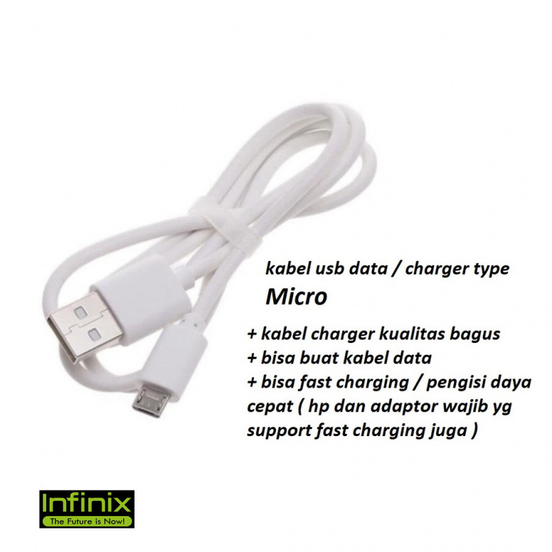 (สีขาว) สายชาร์จ Usb micro infinix SMART 3 PLUS x627 x627v