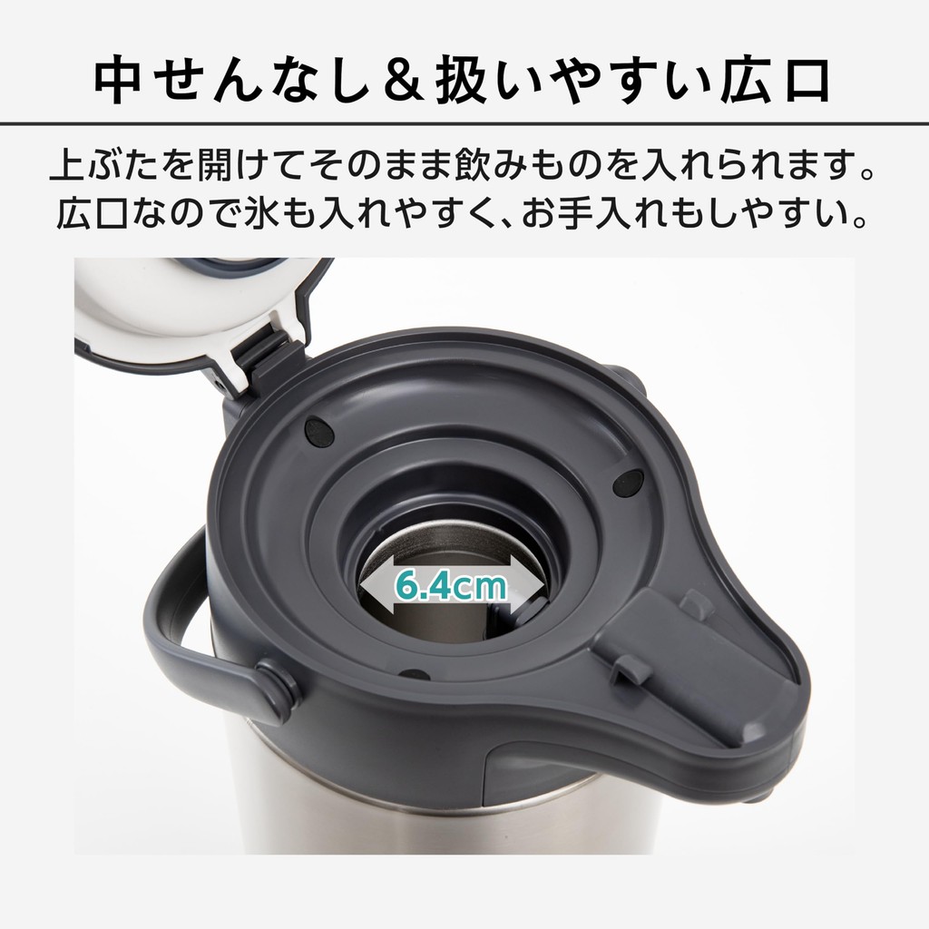 Peacock Stainless Steel Air Pot - Insulated, Energy-Saving, Wide Mouth, 2.2L/3L/4L for Tabletop UseDirect from Japan
 - รูปที่ 2