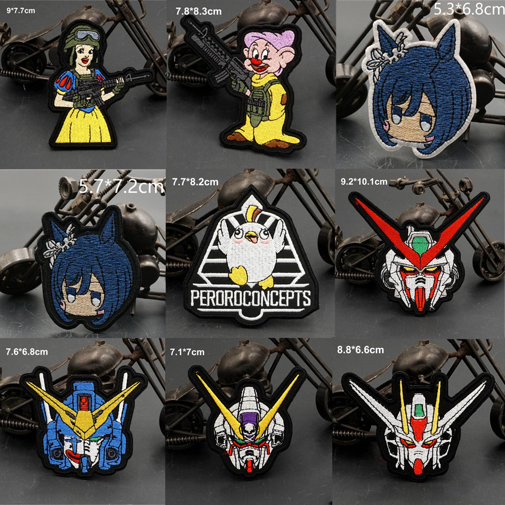 อุปกรณ์เสริมกระเป๋ากลางแจ้ง Anime Series Gundam DIY กระเป๋าเป้สะพายหลัง Planet Velcro Patch Jacket Badge