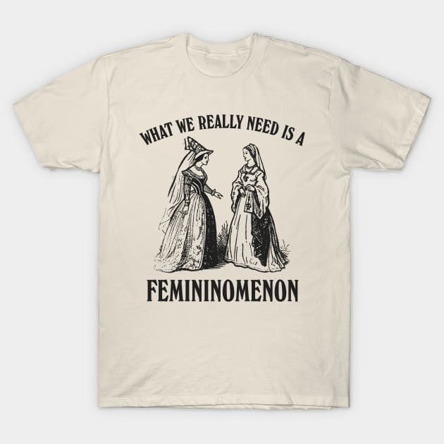 เสื้อยืด Vintage what we really need is femininomenon, meme shirt, weird shirt, silly meme shirt,