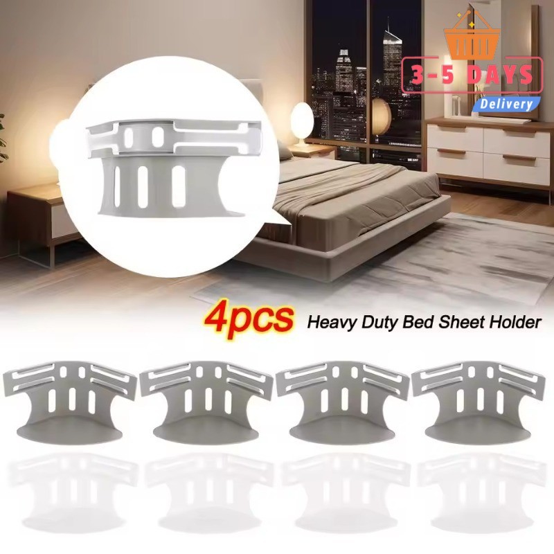 [3-5 วันมาถึง]No-Pin Bed Sheet Holders 14x6 ซม., Anti-Shifting Fastener Clips for Mattress,Reusable 