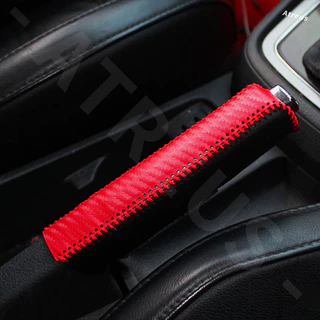 Honda ปลอกหุ้มเบรคมือสําหรับรถยนต์ ปลอกหุ้มลูกบิดรถยนต์ หนังเทียม ปลอกหุ้มเบรคมือ กันลื่น ครอบเบรคมือ สำหรับ Honda Civic 11th 10th gen fe fk fd Fit ge HRV Jazz gk City Hatchback Odyssey CRV BRV WRV Mugen