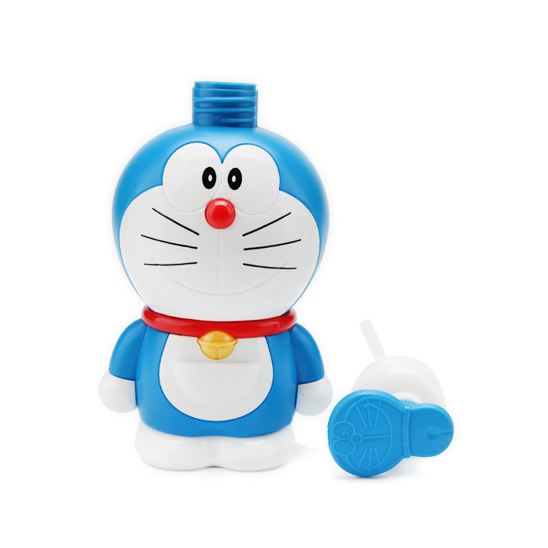 380ml การ์ตูนน่ารักสามมิติโดราเอมอนความงามล้างและดูแลขวดกดแชมพูเจลอาบน้ำโลชั่น