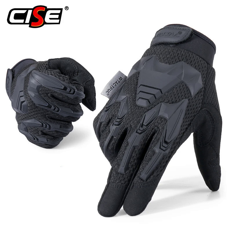 Motorcycle Full Finger Gloves Rubber Protective Gear Enduro Racing Biker Riding Motocross Moto Motor