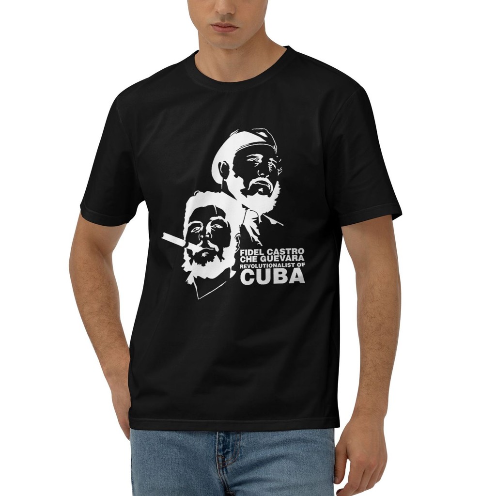 เสื้อยืดผ้าฝ้ายออกแบบโดย Fidel Castro เสื้อผ้าสำหรับผู้ชาย