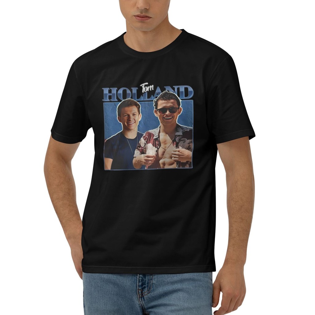 เสื้อยืดผ้าฝ้าย Tom Holland สำหรับผู้ชาย โดดเด่นและขายดี