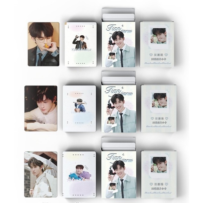 50-55pcs ละครจีน Actor Wang Xingyue โฮโลแกรม Lomo การ์ด Wang YiBo Holographic Photocards Jerry Tian Jiarui เลเซอร์โปสการ์ด