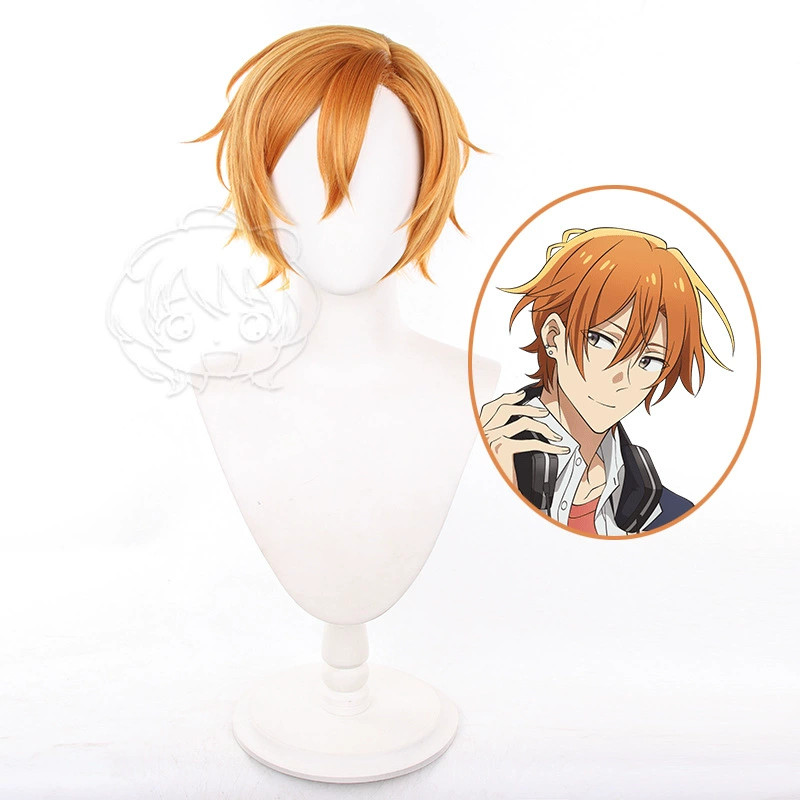 วิกผมสั้นสีส้มสําหรับ Sasaki และ Miyano SASAKI SYUUMEI สําหรับ Man สําหรับอะนิเมะคอสเพลย์วิกผม