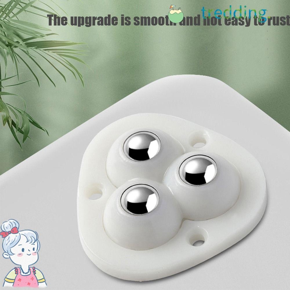 Tredding491 4 ชิ้น Self กาวรอก 3 ลูกปัด Roller อุปกรณ์เสริมกล่อง Roller ลูกปัดสแตนเลสเสียงต่ํา Universal ล้อวางล้อ