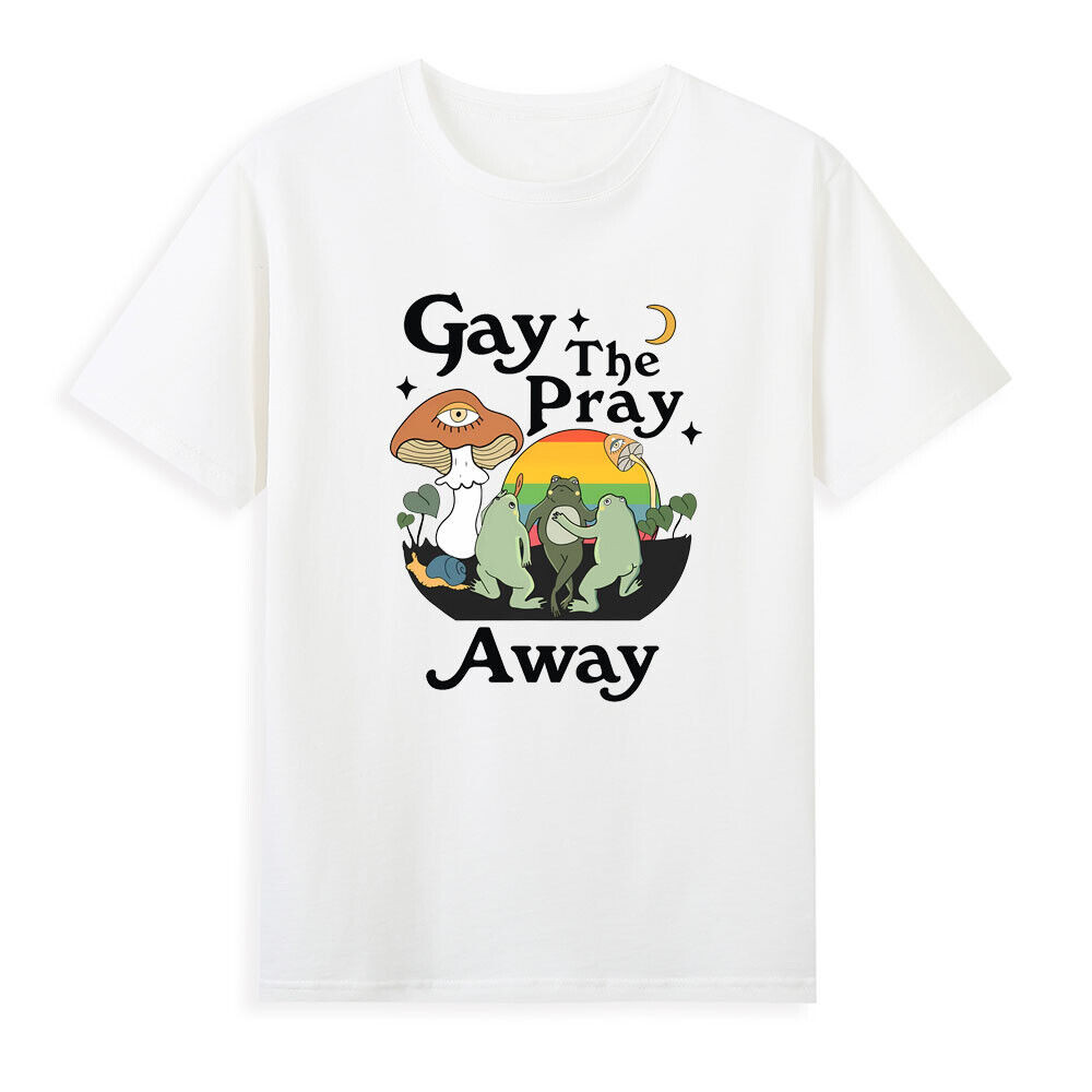เสื้อยืด Pray Away Frog Cottagecore Q