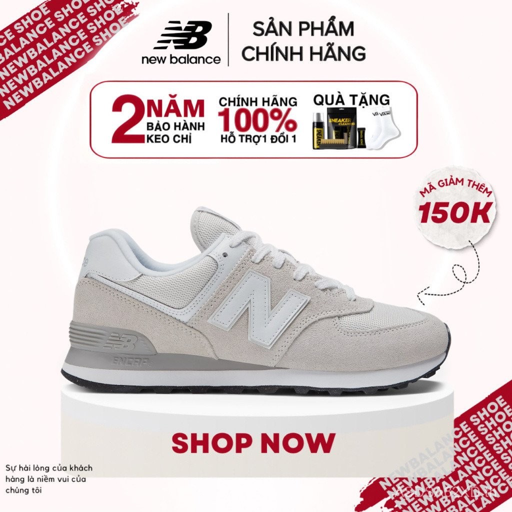 Newbalance 574สีเทาผู้ชายของแท้รองเท้า (ชายและหญิง) cior