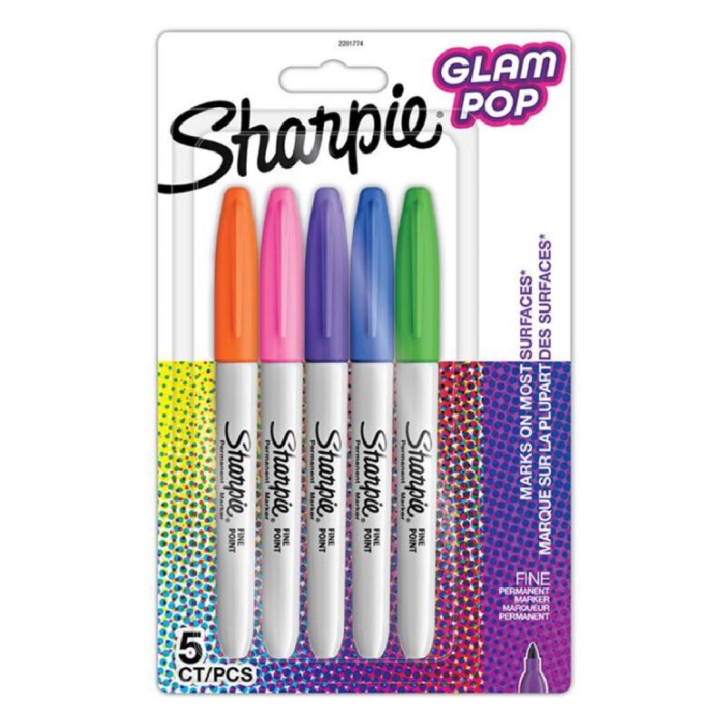 SHARPIE ปากกามาร์คเกอร์ รุ่น GLAM POP 1.0มม. คละสี(แพ็ค5)
