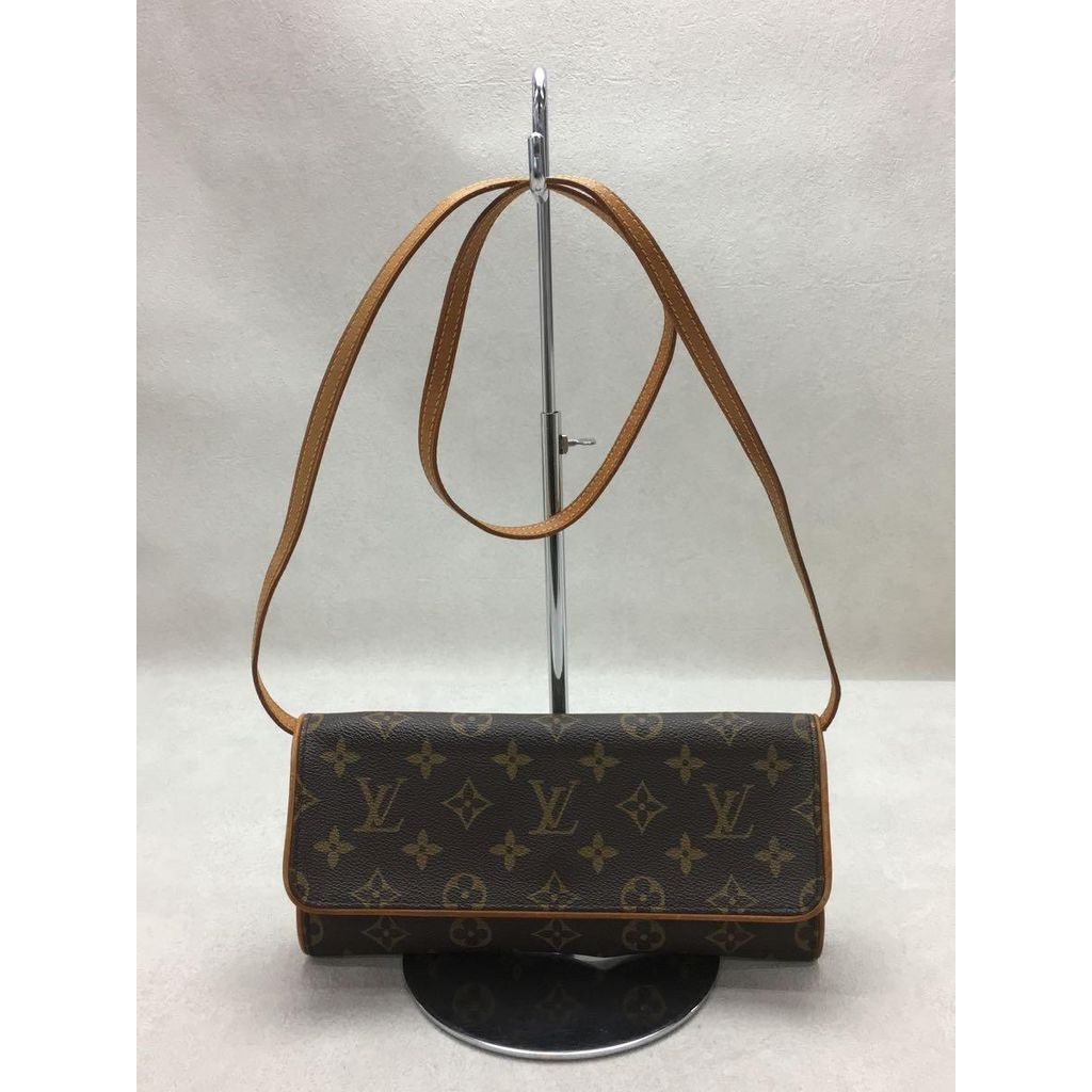 LOUIS VUITTON Shoulder Bag Pochette Twin GM_Monogram_BRW PVC BRW Direct from Japan Secondhand