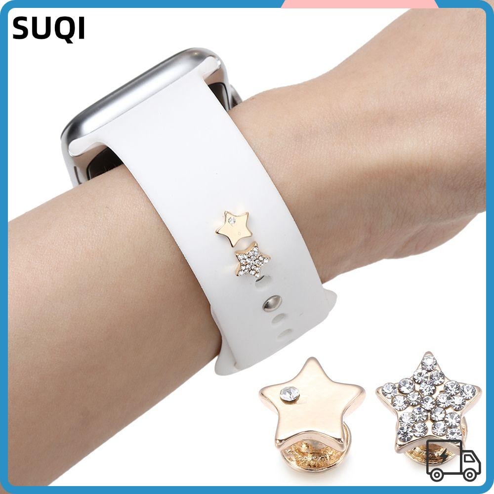 Suqi ใหม่ สายนาฬิกาข้อมือ ประดับเพชร ขนาดเล็ก หมุนได้ ของขวัญ สําหรับตกแต่ง