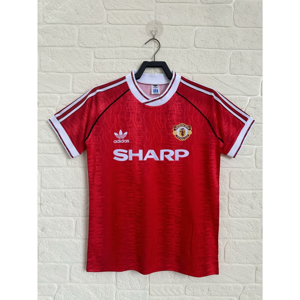 1990-92 Retro Manchester United Home คุณภาพสูงฟุตบอล Retro Player Edition